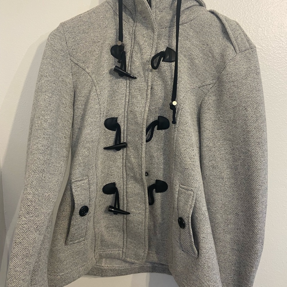Gray zip up/button as well Jacket